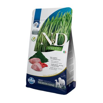 N&D Spirulina Adult Medium-Maxi με Αρνί 7kg