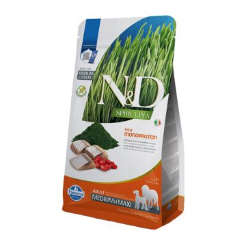 N&D Spirulina Adult Medium-Maxi με Ρέγγα 7kg