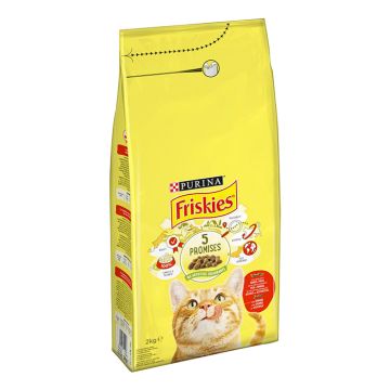Friskies Adult Με Βοδινό, Κοτόπουλο & Λαχανικά 2Kg