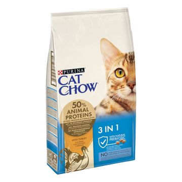 Purina Cat Chow Adult Feline 3In1 Γαλοπούλα 15Kg