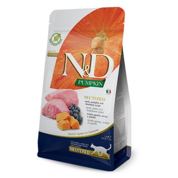 N&D Pumpkin Neutered Με Αρνί, Κολοκύθα & Μύρτιλο 1.5Kg