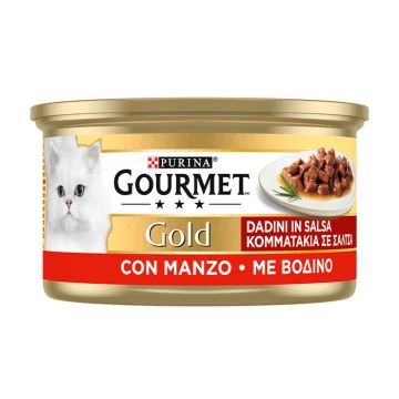 Gourmet Gold Κομματάκια Σε Σάλτσα Με Βοδινό 85G