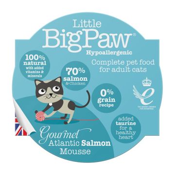 Little Big Paw Μους Με Σολομό 85g