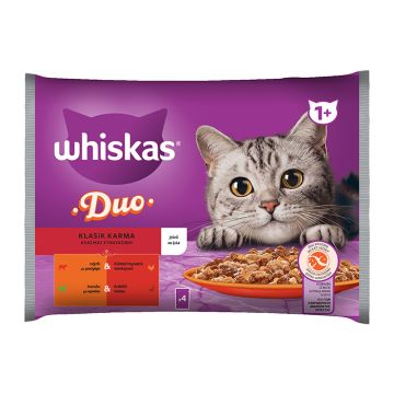 Whiskas Duo Multipack Σε Ζελέ Με Κρεατικά 4x85G