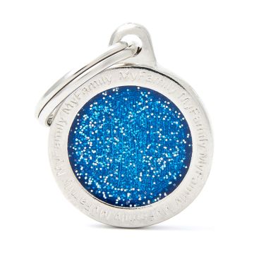 Ταυτότητα Glitter Κύκλος Μικρός Μπλε