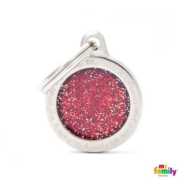 ΤΑΥΤΟΤΗΤΑ GLITTER ΚΥΚΛΟΣ ΜΙΚΡΟΣ ΚΟΚΚΙΝΟΣ