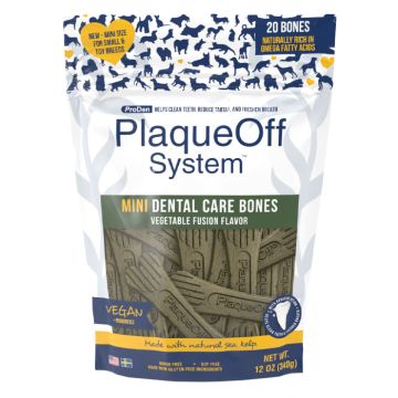 Plaque Off Mini Dental Care Bones 340G