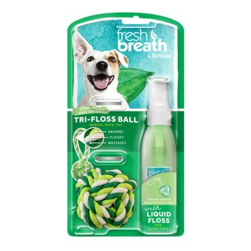 TROPICLEAN ΣΤΟΜΑΤΙΚΟ ΔΙΑΛΥΜΑ 118ML & ROPEBALL 