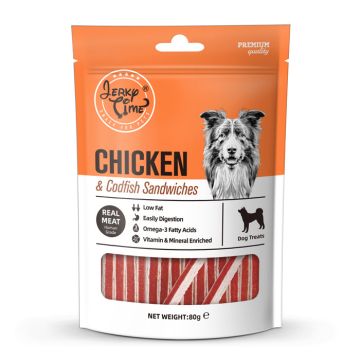 Jerky Time Chicken & Codfish Sandwich 80G