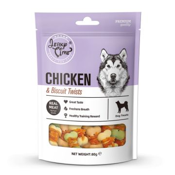 Jerky Timechicken Biscuits Twists 80G