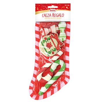 Χριστουγεννιάτικη Κάλτσα με Λιχουδιές Σκύλου S