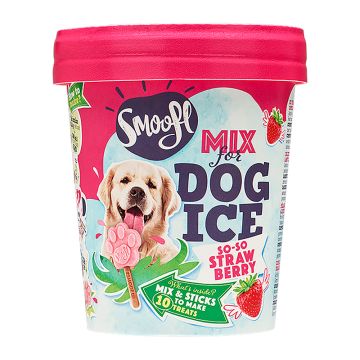 Smoofl Adult Μείγμα για Παγωτό Σκύλου Φράουλα 100gr & 10 Sticks