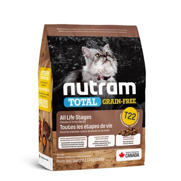 Nutram T22 Grain-Free Με Γαλοπούλα & Κοτόπουλο 1.13Kg