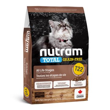 Nutram T22 Total Grain-Free Με Κοτόπουλο & Γαλοπούλα 5.4Kg
