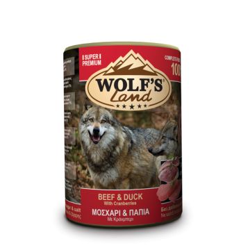 Wolf's Land Adult Με Μοσχάρι & Πάπια 400G