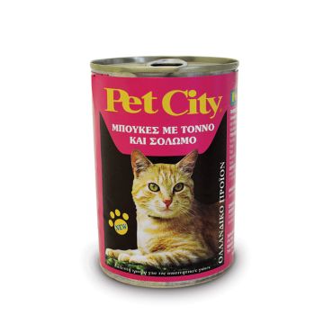 Pet City Γάτας Μπουκιες Με Τόνο & Σολομό 410G