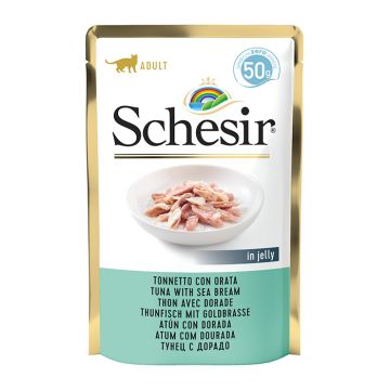 Schesir Adult Pouch Με Τόνο & Φαγγρι 50G