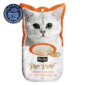 Kit Cat Purr Puree Γάτας Με Κοτόπουλο & Σολομό 60G