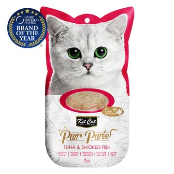 Kit Cat Purr Puree Γάτας Με Τόνο & Καπνιστό Ψάρι 60G
