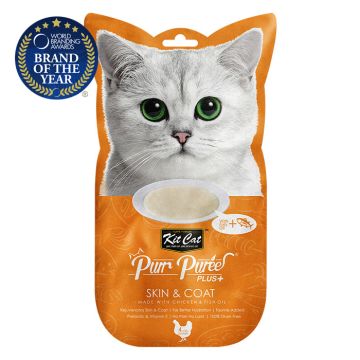 Kit Cat Purr Puree Plus Γάτας Με Κοτόπουλο & Λαδι Ψάριου 60G