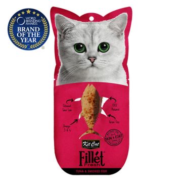 Kit Cat Fillet Fresh Γάτας Με Τόνο & Καπνιστό Ψάρι 30G