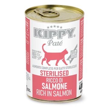 Kippy Γάτας Πατέ Sterilised Με Σολομό 400G
