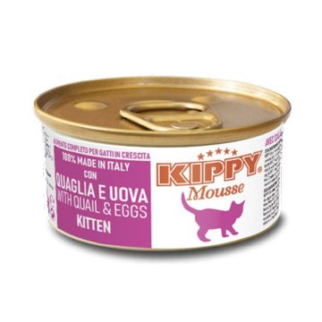 Kippy Γάτας Μους Kitten Με Ορτύκι & Αυγό 85G
