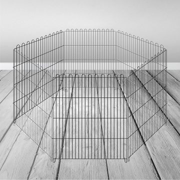 Pet Πάρκο Μεταλλικό Μαύρο (6Γωνο) 84x95cm