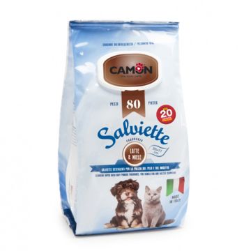 Camon Υγρά Μαντηλάκια  Με Άρωμα Γάλα & Μέλι 80τμχ