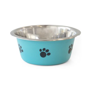 Pet Ανοξείδωτο Μπολ Γαλάζιο Με Πατούσα 350ml