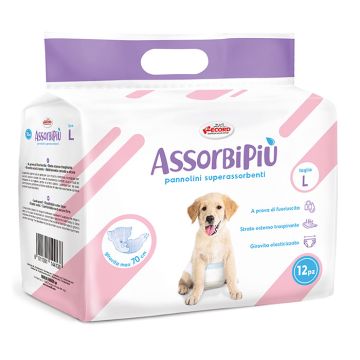 Record Πάνα Βρακάκι Για Σκύλους L 70cm 12Τεμ