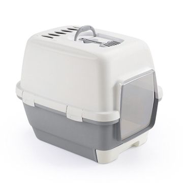 Stefanplast Τουαλέτα Γάτας Cathy Clever&Smart Γκρι/Άσπρο 58x45x48cm