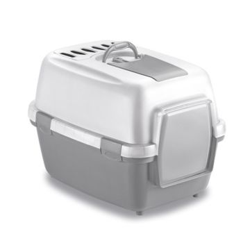Stefanplast Τουαλέτα Γάτας Wiva Cat Γκρι/Άσπρο 55x40x40cm