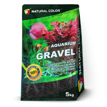 Pet Φυσικα Διακοσμητικά Χαλίκια Μαύρο 3-4mm 5Kg