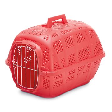 Imac Carry Sport Κλουβί Μεταφοράς Κόκκινο Με Μεταλλική Πόρτα 48.5x34x32cm