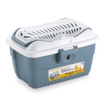 Stefanplast Κλουβί Μεταφοράς Mini Gulliver Λευκό/ Μπλε