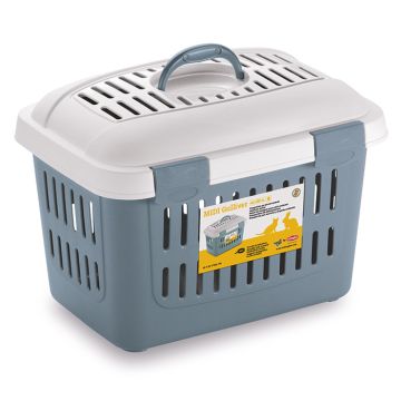 Stefanplast Κλουβί Μεταφοράς Midi Gulliver Λευκό/ Μπλε