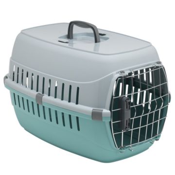 Moderna Κλουβί Μεταφοράς Road Runner 1 Spring Lock Τιρκουάζ 48.6x32.3x30.3cm