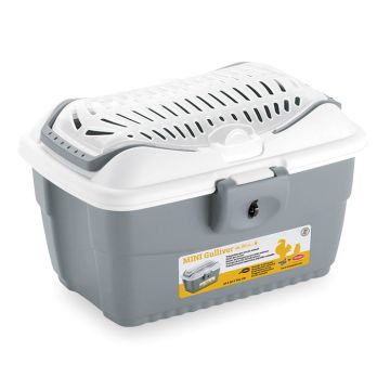 Stefanplast Κλουβί Μεταφοράς Mini Gulliver Λευκό/ Γκρι 40x30x24cm